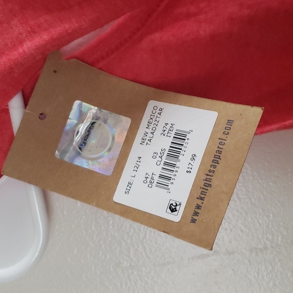 Rivalry Threads New Mexico Lobos Twist Open Back Tank in Red Space Dye Size L - Picture 5 of 7